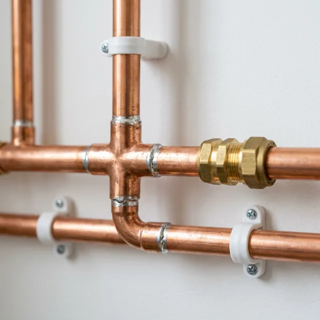 Professional copper pipework installation