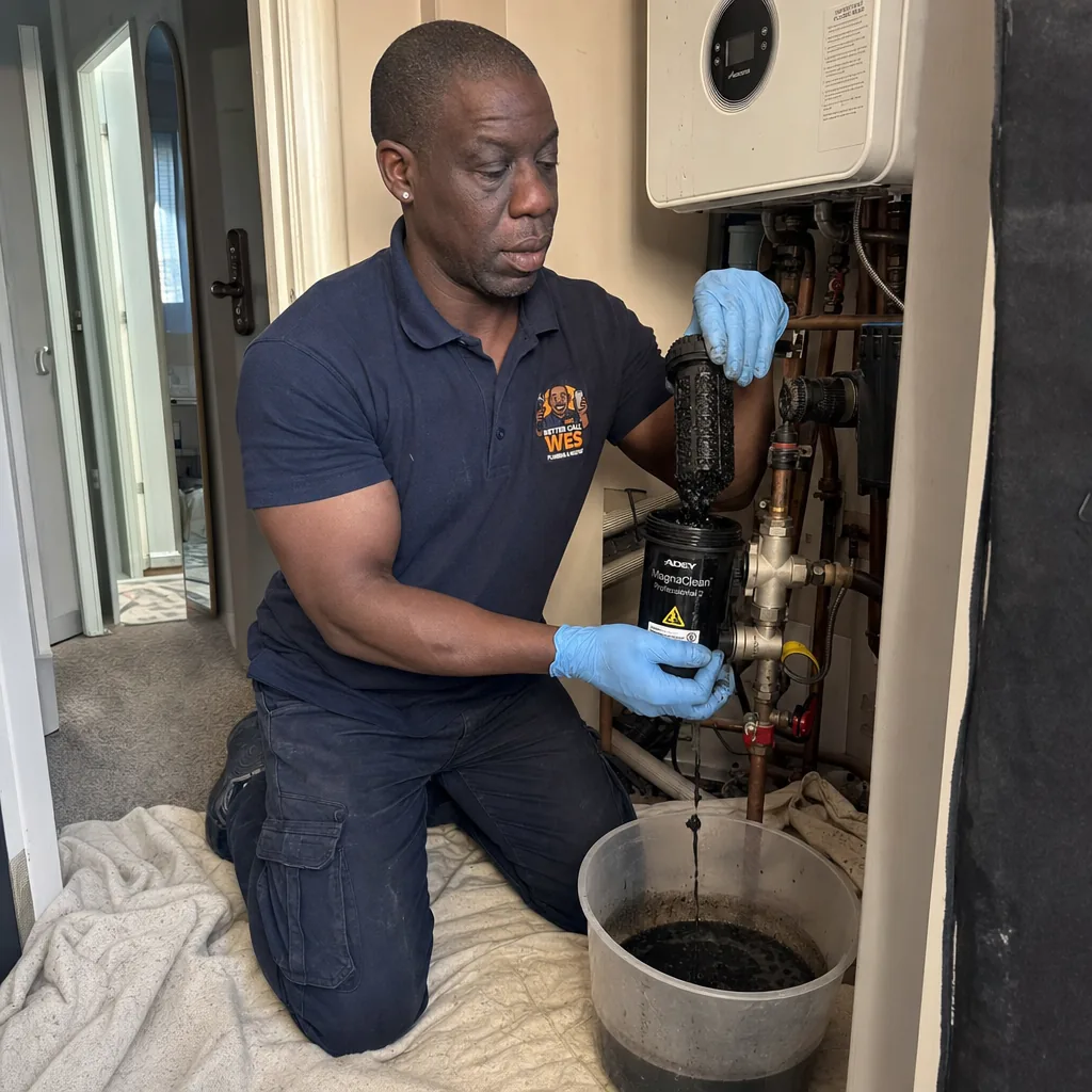 Better Call Wes, MagnaClean cleanout, sludge drained