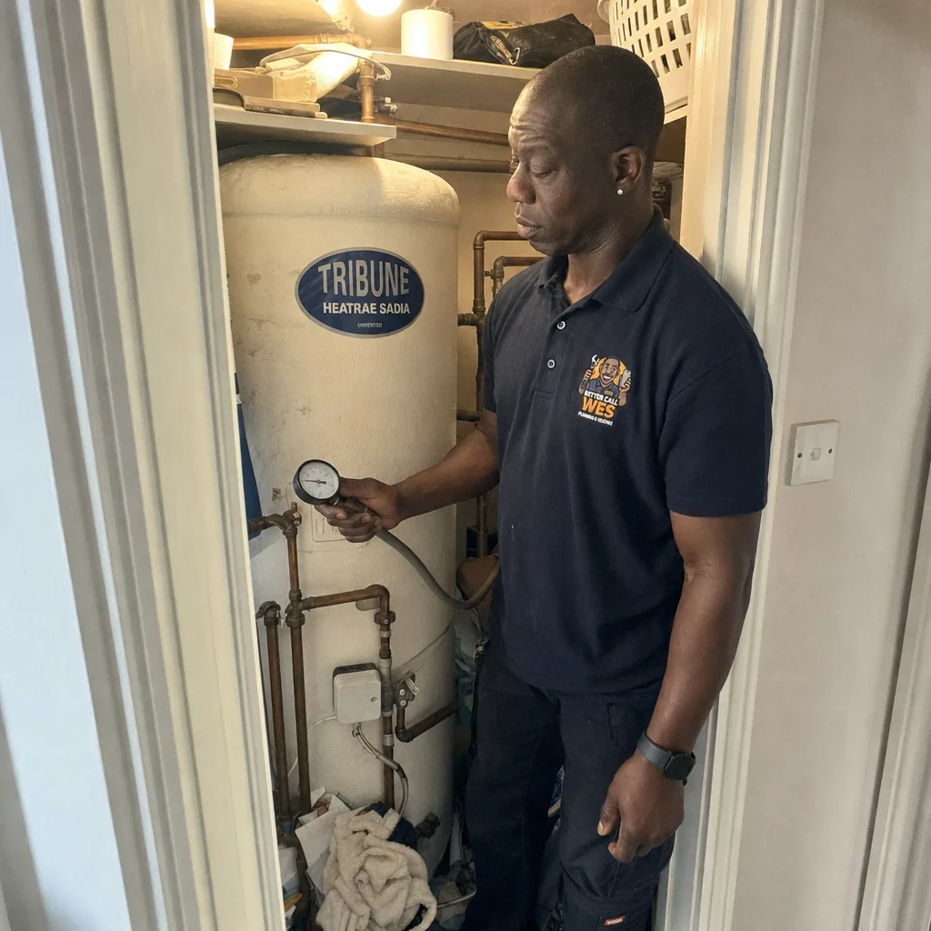 Better Call Wes, Unvented cylinder pressure check